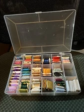 J P COATS 69 MOL COLORFAST EMBROIDERY FLOSS ON CARDS SEC BOX CROSS REF FOR DMC 