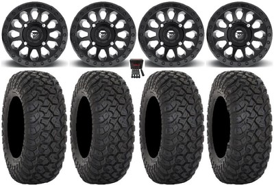 Fuel Vector MB 15'' Wheels 32'' RT320 Tires Can-Am Defender