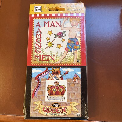 Mary Engelbreit Stickers The Queen of Everything + A Man among Men 1 pkg 2 sheet