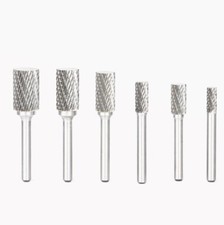 1/6pcs Rotary Burr Set TCT Carbide Burrs 6mm Shank Double Cut Carbide Bit