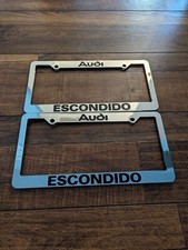 2x New Oem Pair Audi Escondido Plastic Chrome License Plate Frame Dealership 2x New Oem Pair Audi Escondido Plastic Chrome License Plate Frame Dealership