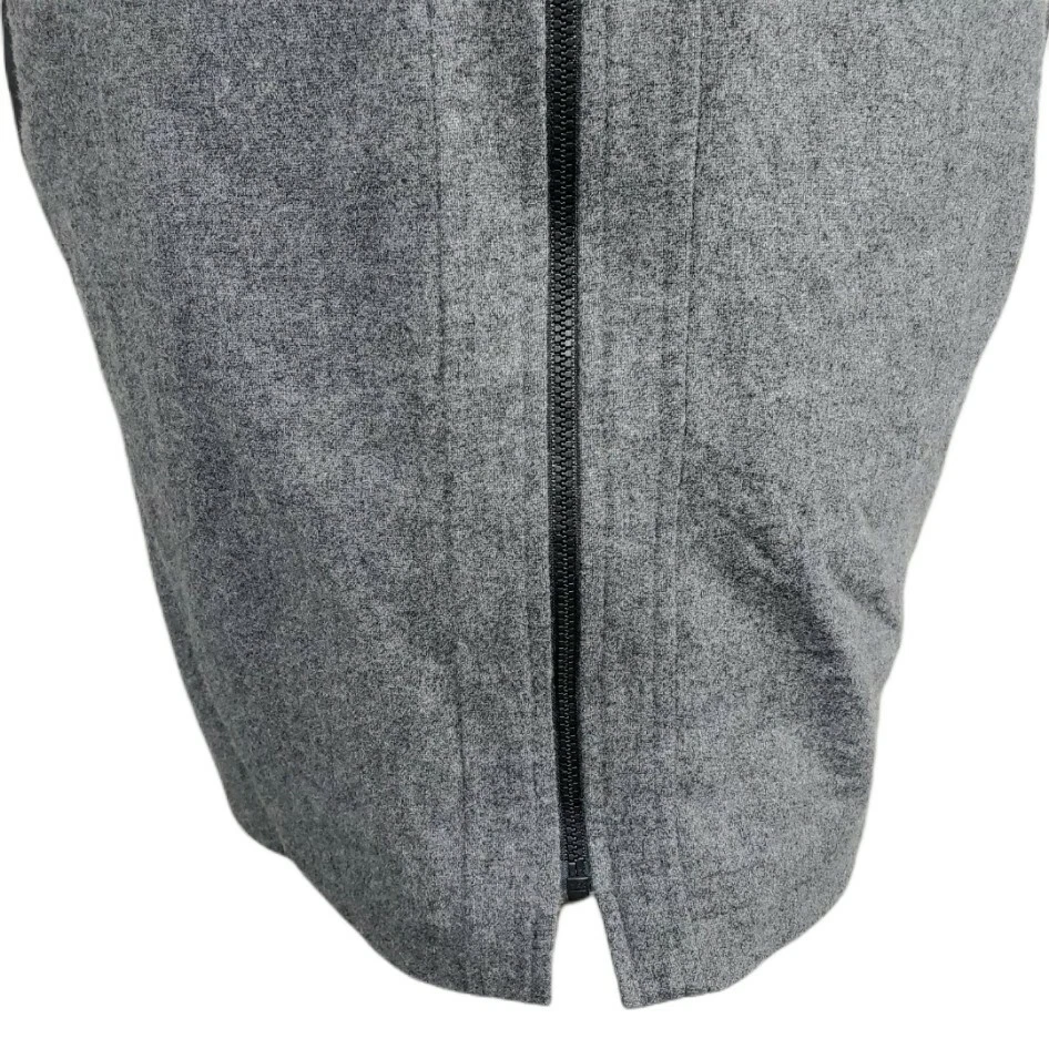 Vestido Susana Monaco Cremallera Frontal Bloques de Color Talla 6 Gris Negro Manga Gorra Mezcla de Lana Foto 4 de 4