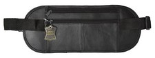 Black Leather Fanny Pack Waist Bag Pouch Travel Purse New Belt Pocket Adjustable