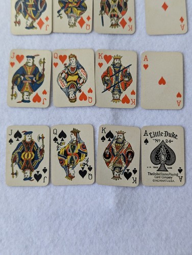 Vintage Little Duke Miniature Blue Playing Cards No.24 52 Cards - Picture 14 of 16