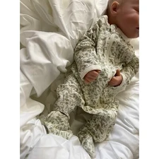 NWT Quincy Mae infant 0-3 month long sleeved one piece girls feet outfit