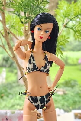   1:6 Fashion Doll Leopard Print Swimsuit Bikini 