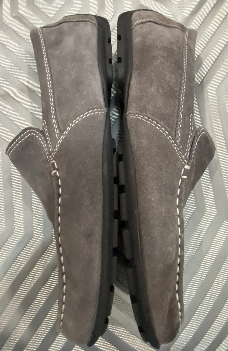 Geox Respira Mens Driver Moccasin Gray Suede Shoes Size 12  display picture 3