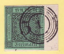 ++ Altdeutschland Baden MiNr 6 Bfst. , Stempel 1 AACH , ideal , DEKORATIV ++