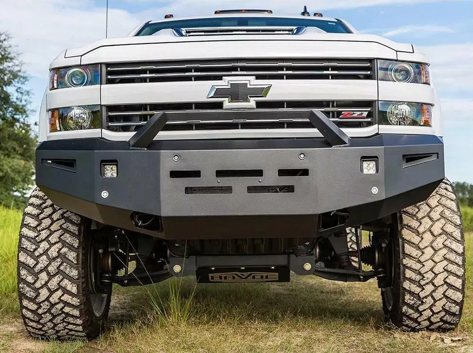 FT BUMPER FOR SILVERADO 3500 15-19 ALUMINUM PLATE NO RUST 65% LIGHTER THAN STEEL Foto 2 de 4