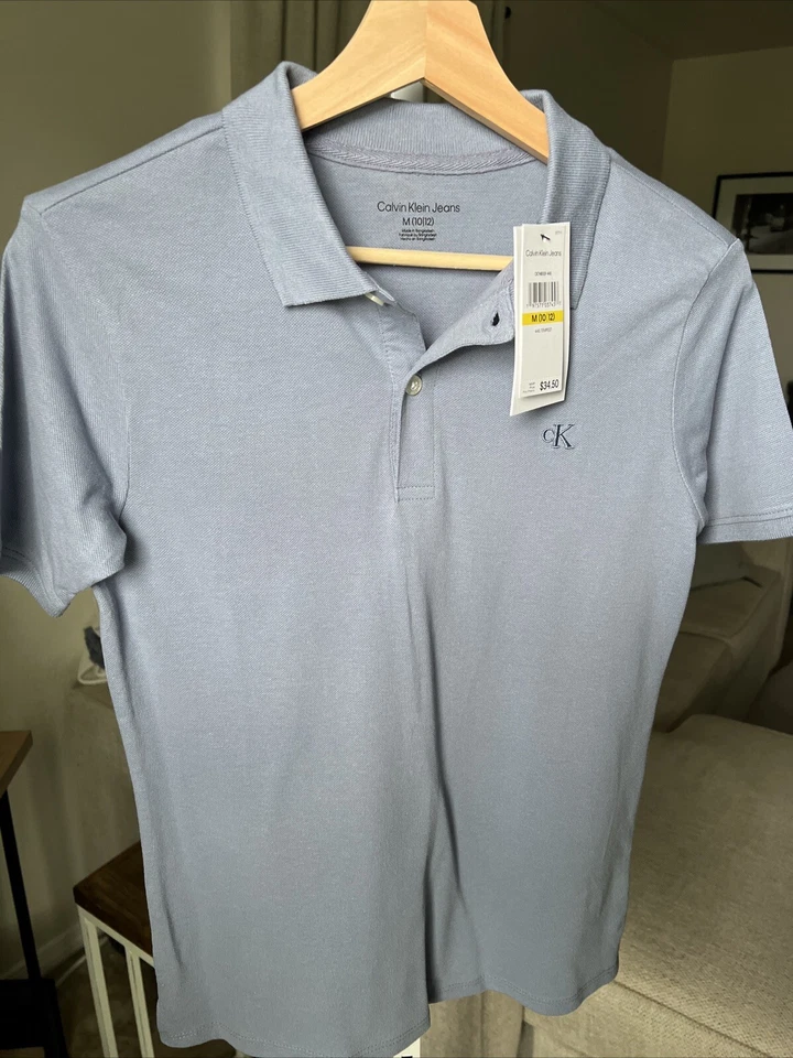 Calvin Klein Boy’s Blue Polo Size M 10/12 NWT - Image 3 of 4