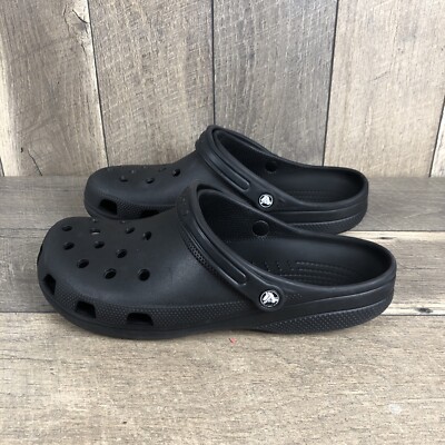 Crocs Classic Clogs Black Men Slip On Water Shoes Size 13