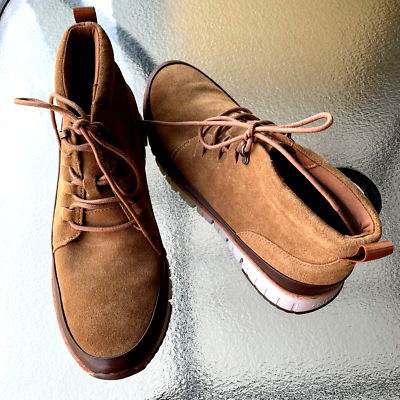 New Cole Haan Grand OS beige suede lace up ankle boots US  display picture 1