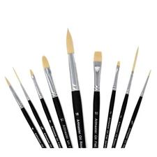 Artmaster Oil Series Artist Paint Brushes, Assorted Sizes & Shapes