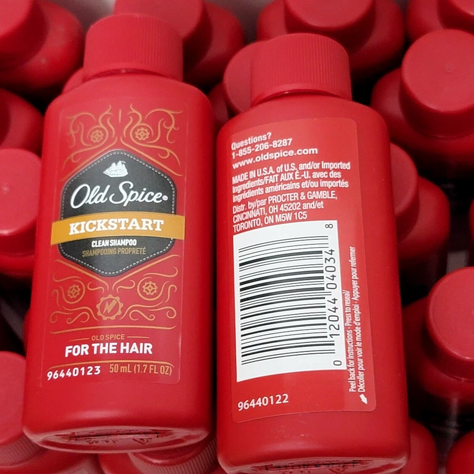 Champú limpio Old Spice KICKSTART para el cabello 1,7 fl oz tamaño de viaje (lote de 18) Foto 2 de 2