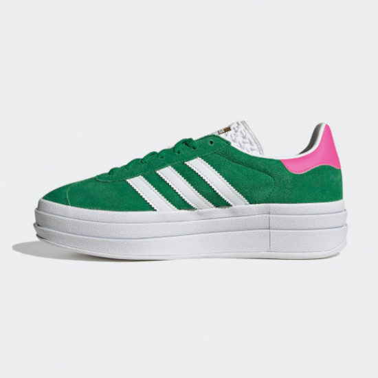 Женские замшевые туфли Adidas Gazelle Bold зеленого цвета - IG3136 Expeditedship
