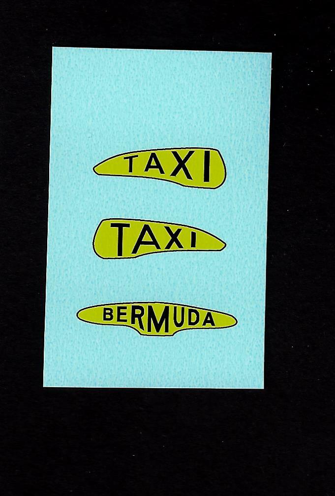 CORGI 430 BERMUDA TAXI TRANSFERS/DECALS