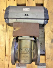 Durco Plug Valve 6" Class 150 Flanged Stainless Steel Body, W/ Automax Actuator