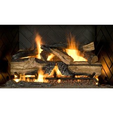 Split Oak Vented Natural Gas Log Set 24 In Realistic Fireplace