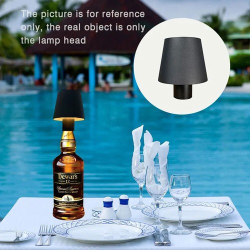 Wireless Bottle Lamp,Touch 3 Color RGB Dimming LED Wine Bottle Lamp Party Bars - Picture 8 of 14
