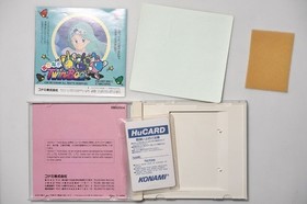 PC Engine Detana!! TwinBee boxed + Sticker + AD Japan Hu-Card game US Seller
