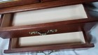 Vintage Jewelry Cabinet 15" tall Mahogany finish wood with glass doors Beautiful — photo 5