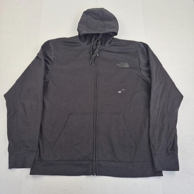 NORTH FACE Softshell Hoodie XL Schwarz Herren Full Zip Grafikdruck Logo Sweat...
