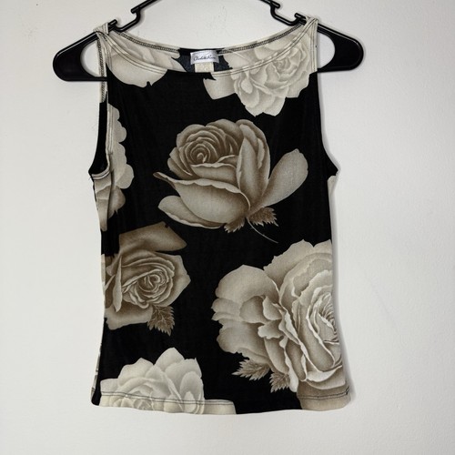 Charlotte Russe Floral Tank Top Vintage 90s Y2k Made In USA dainty Boho