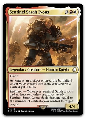 Sentinel Sarah Lyons #118 (NM) Fallout PIP Magic MTG