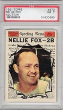 1961 Topps Set-Break #570 Nellie Fox All Star PSA 7 NM