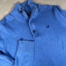 American Eagle Outfitters 3 Button Mock Long Sleeve Pullover Knit Sweater Sz L