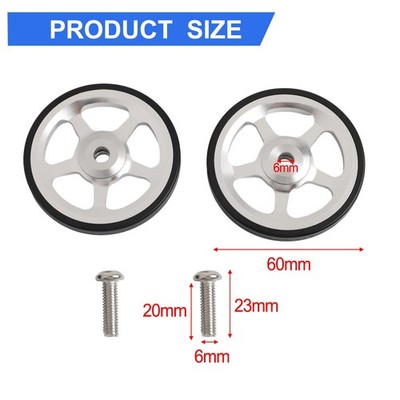 60mm Folding Bike Replacement Wheels for Brompton and For 3Sixty with Screws