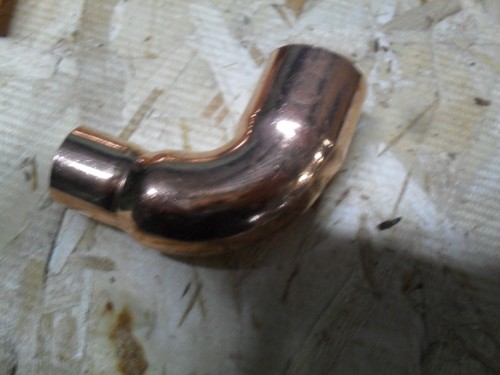 Mueller W02036 Copper 90° Elbow Short Radius  C x C 3/4" x 1/2" 7/8OD x 5/8OD x2
