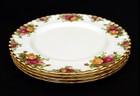 (4) Royal Albert ~ Old Country Roses ~ Dinner Plates ~ Gold Trim ~ England 1962