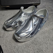 1017 ALYX 9SM Mono Chrome Silver Metallic Slip Ons Clogs Shoes EU 40 NEW IN BOX