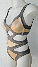 Agent Provocateur Bondage Style MAZZY Metals swimsuit Small Please Read