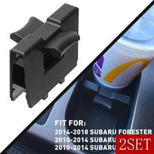 For 10-14 Subaru Center Console Cup Holder Insert Legacy Outback 92118AJ00B 2SET
