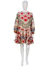 Rhode Women's Ella Printed Garden Of Dreams Red Multi Cotton Short Mini Dress S