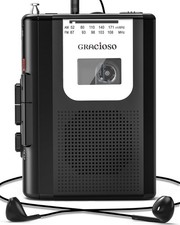 Portable Cassette Recorder Player Cassette Tape Player with AM FM Radio Compa...