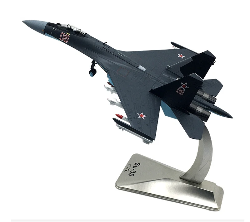 Hot Su-35 Super Flanker Fighter Aircraft 1/72 Scale Russian Diecast Airplane Mod - Image 2 of 4