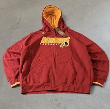 Y2K Washington Redskins Full Zip Hoodie New With Tags Adult L NFL Team Apparel