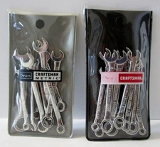 Vintage Sears Craftsman Metric & SAE Combination Ignition Wrench Set 43443 43441