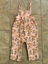 Disney Baby 24 Months Bambi Thumper One Piece Jumper Peach All Over Print