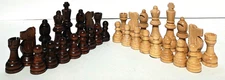 Chess Piece Set - Wood 2 1/2" Kings - Pieces Only No Board