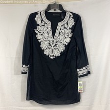 NWT INC International Concepts Black Women's 3/4 Sleeve Blouse, Sz. 4