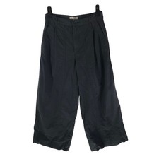 Everlane Womens The Tourist Pants Wide Leg Organic Cotton Pockets Black 8