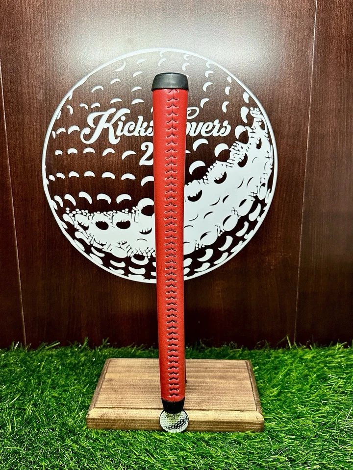 NUEVO Empuñadura Putter Rojo Estilo Paleta Stitchback Cuero Signature Foto 2 de 2