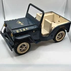 Tonka U.S.A.F. Military Jeep Car Blue/Cream Metal & Plastic Toy Vehicle Vintage