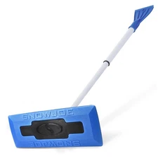 Snow Joe Windshield Ice Scraper, Car Window Snow Removal Broom, Blue (Used)