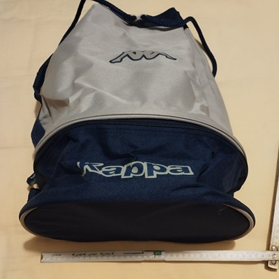 KAPPA großer, robuster Rucksack/Matchsack mit Bodenfach in beige/dunkelblau