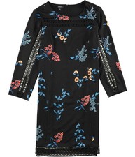 Alfani Womens Illusion Lace Shift Dress, black, 6